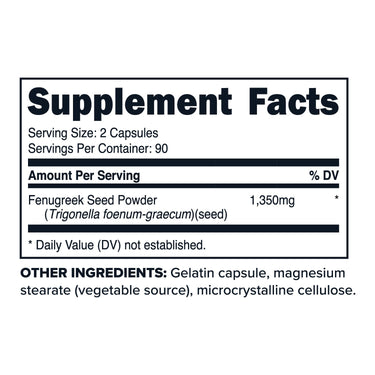 PrimaForce Fenugreek 1350mg / 180 Capsules